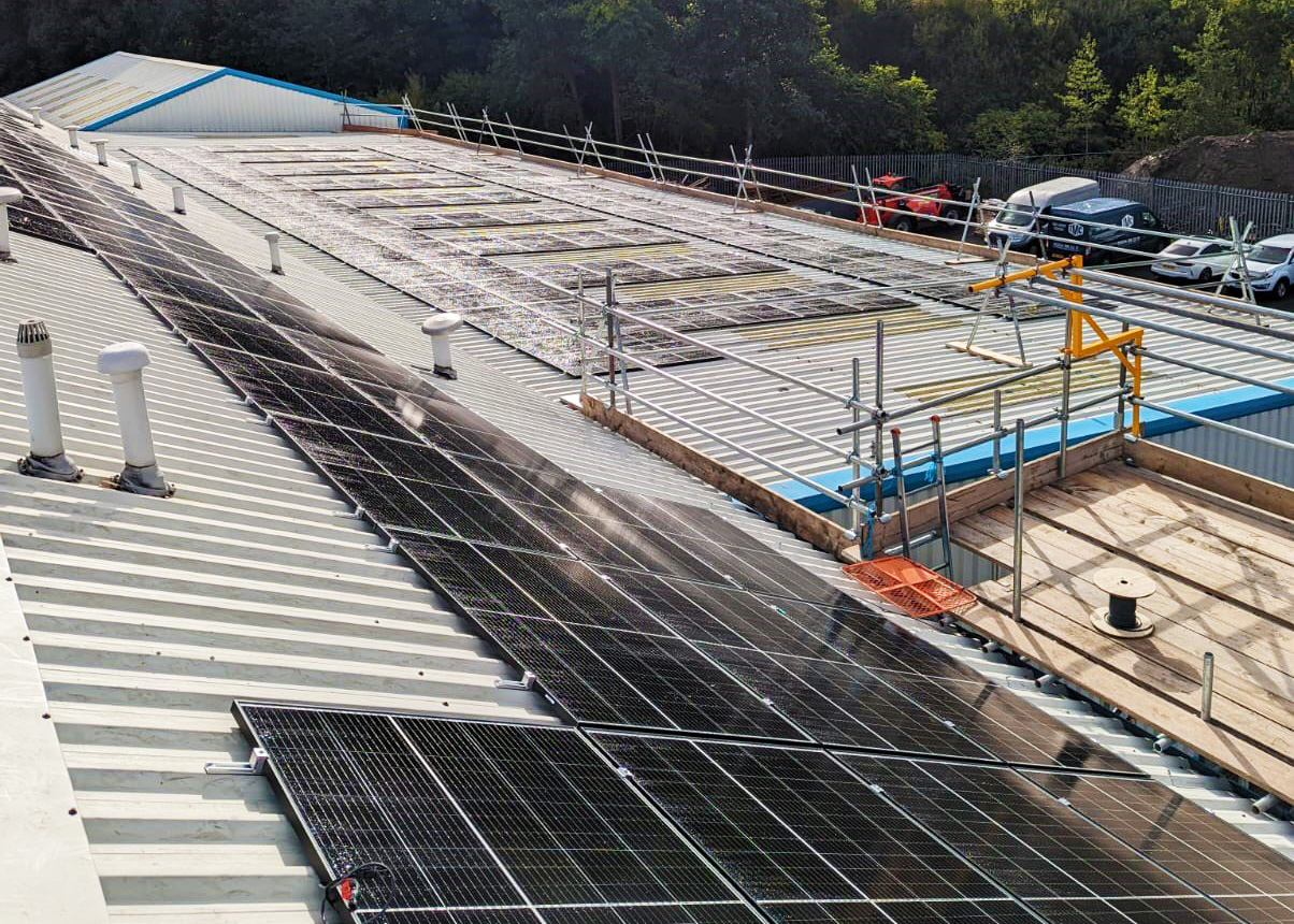 scaffolding for solar panels